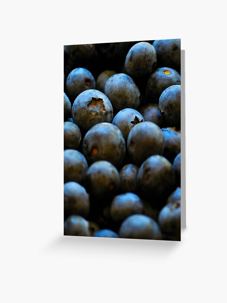 Thumbnail 1 of 2, Greeting Card, Blueberries designed and sold by Tiffany Dryburgh.