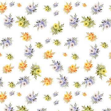 Artwork thumbnail, Colorful Floral Pattern by Rell1970