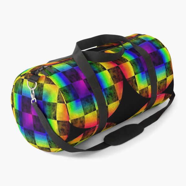 Item preview, Rainbow Checkered Print Marble Circle designed and sold by LawsonFabrics.