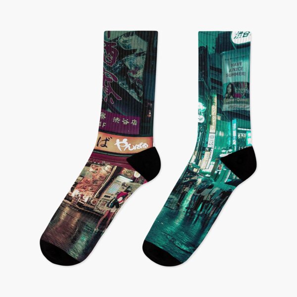 Item preview, Rainy night in Japan designed and sold by BorneowithLove.