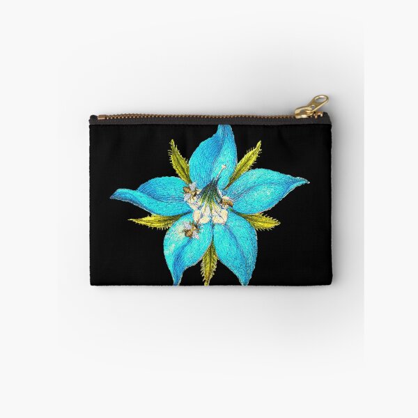 Item preview, Cute Wholesome Bees on a Blue Borage Flower designed and sold by GoldfishEast.