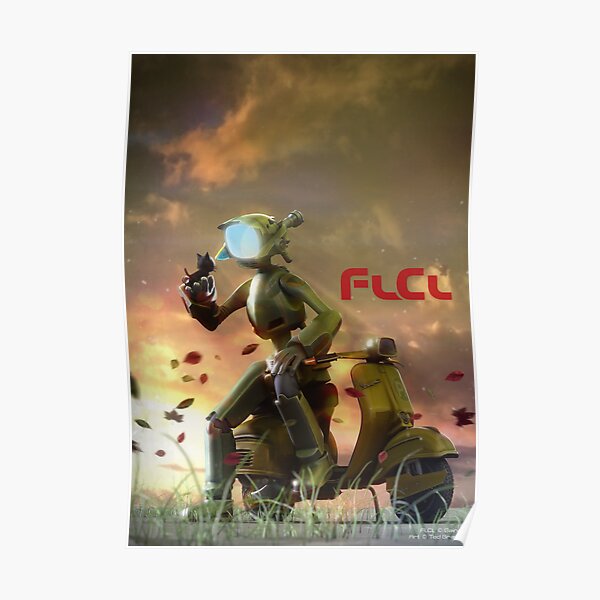 FLCL - Canti and Takkun Poster