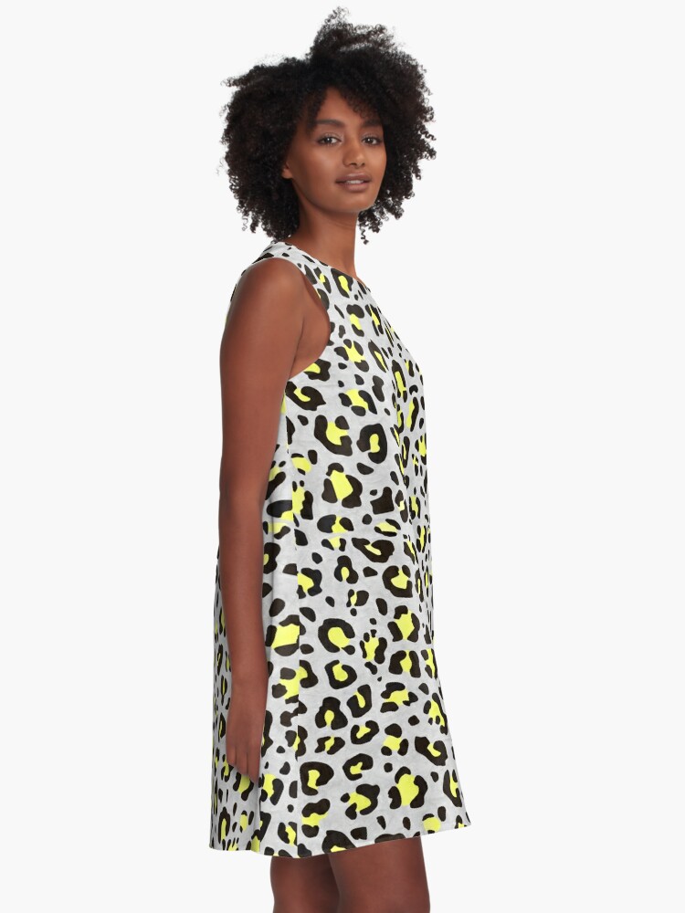 A line leopard print hot sale dress