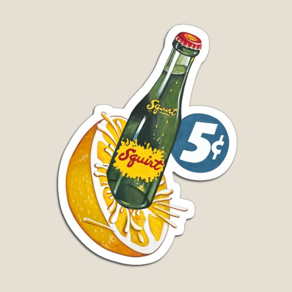Vintage Squirt Soda Logo Magnet