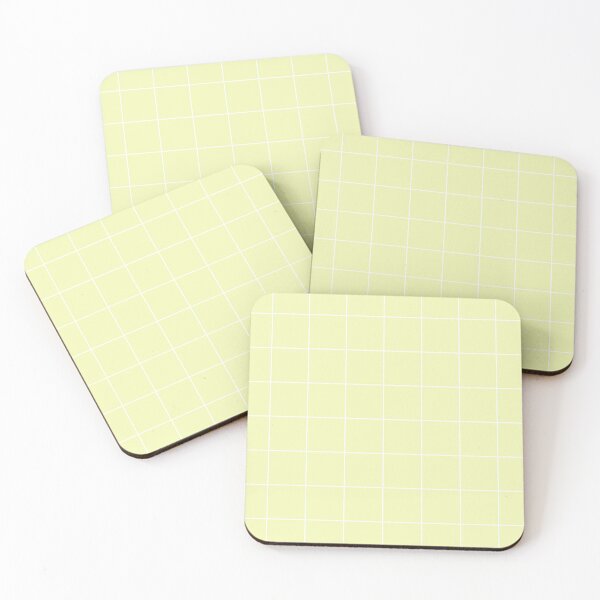 Item preview, Pastel yellow checkered aesthetic print designed and sold by Stuckinadream.