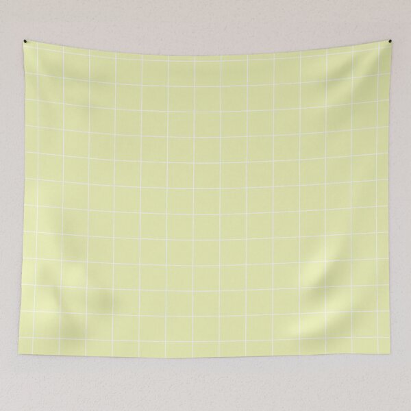 Item preview, Pastel yellow checkered aesthetic print designed and sold by Stuckinadream.