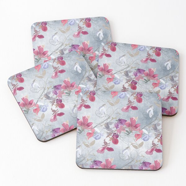 Item preview, Sweet Pea Floral Pattern on Faded Gray designed and sold by aprincessinsp.