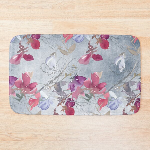 Item preview, Sweet Pea Floral Pattern on Faded Gray designed and sold by aprincessinsp.