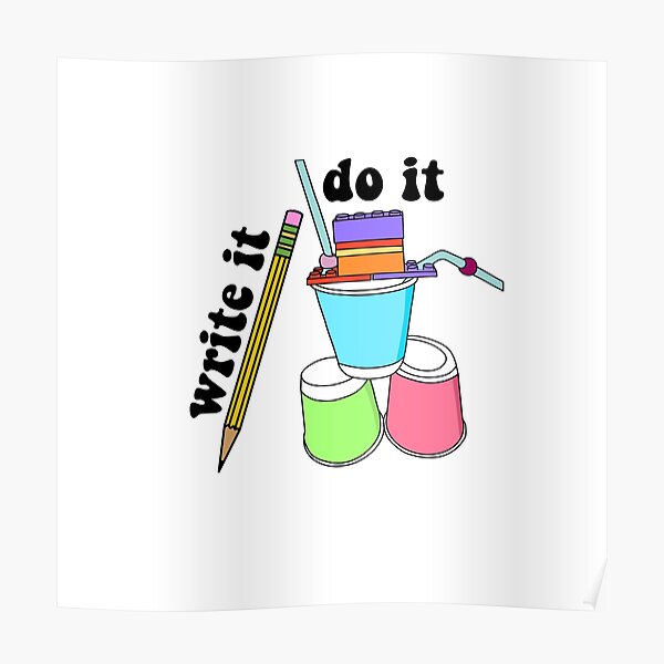 "science Olympiad write it do it sticker" Poster for Sale by