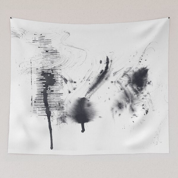 Item preview, ink explorations (044) - abstract black india ink painting designed and sold by expl-rations.