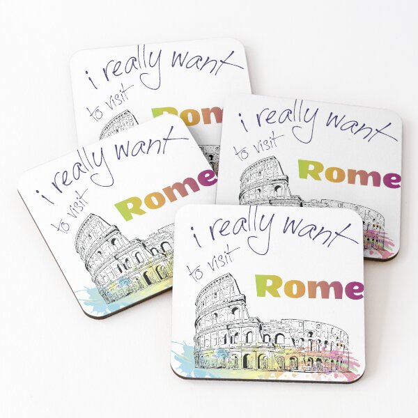 Item preview, I really want to visit Rome - dark print for light backgrounds designed and sold by TournesolTintin.