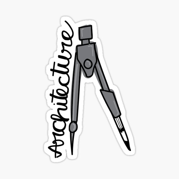 Architecture Compass Sticker