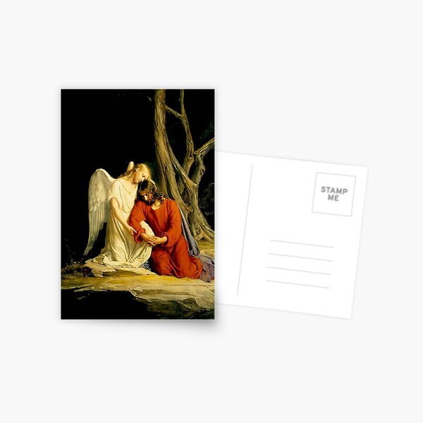 Item preview, Angel comforting Jesus before his arrest in the Garden of Gethsemane designed and sold by Brasilia.