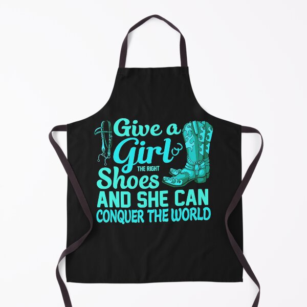 Item preview, TURQUOISE/ GIVE A GIRL THE RIGHT PAIR OF SHOES AND SHE CAN CONQUER THE WORLD designed and sold by wildwhimsical.