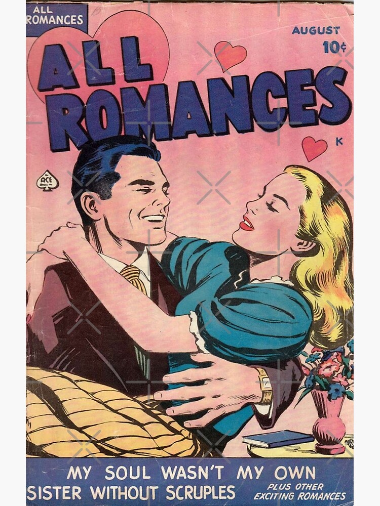 All Romances Vintage Comic Book Cover Poster By Unhingedheather Redbubble 6639
