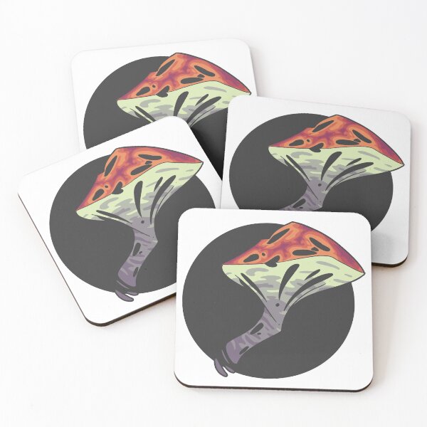 Item preview, trippy shroom (red-grey) designed and sold by WhiteEye.