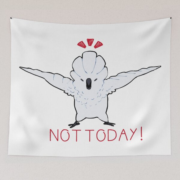 Item preview, Umbrella Cockatoo Angry Funny designed and sold by Alice Cheng.