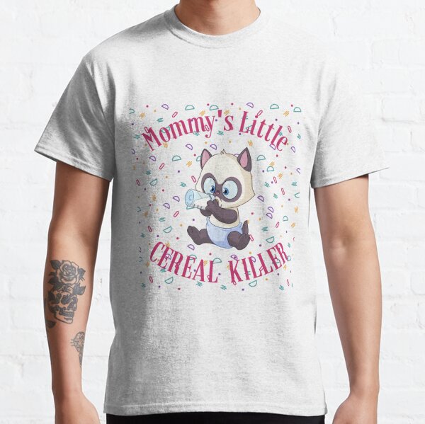 CEREAL KILLER Funny Joke T-shirt College Humor Breakfast Murder Long Sleeve Tee 