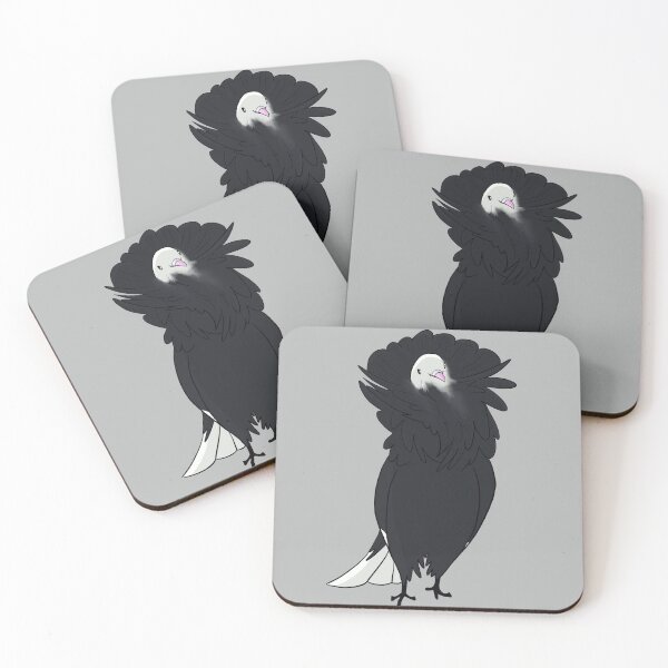 Item preview, Black Jacobin Pigeon designed and sold by Karatefinch.