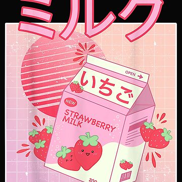 Funny Retro 90s Japanese Kawaii Strawberry Milk Shake Carton Arquivo de  Corte SVG por Creative Fabrica Crafts · Creative Fabrica