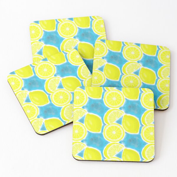 Item preview, Lemons on Blue designed and sold by LawsonFabrics.