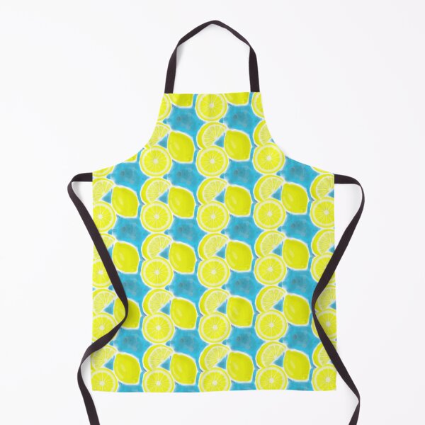 Item preview, Lemons on Blue designed and sold by LawsonFabrics.