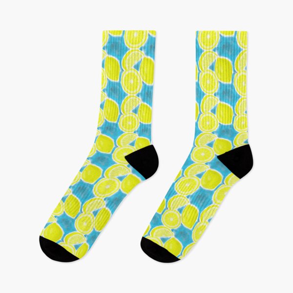 Item preview, Lemons on Blue designed and sold by LawsonFabrics.