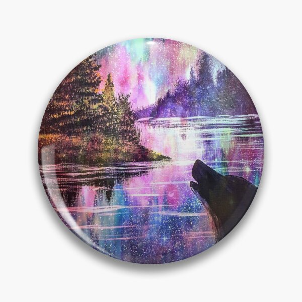 Item preview, Howling Wolf Aurora Galaxy designed and sold by SistersInArtN.