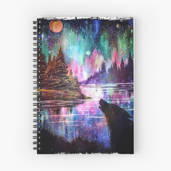 Item preview, Howling Wolf Aurora Galaxy designed and sold by SistersInArtN.