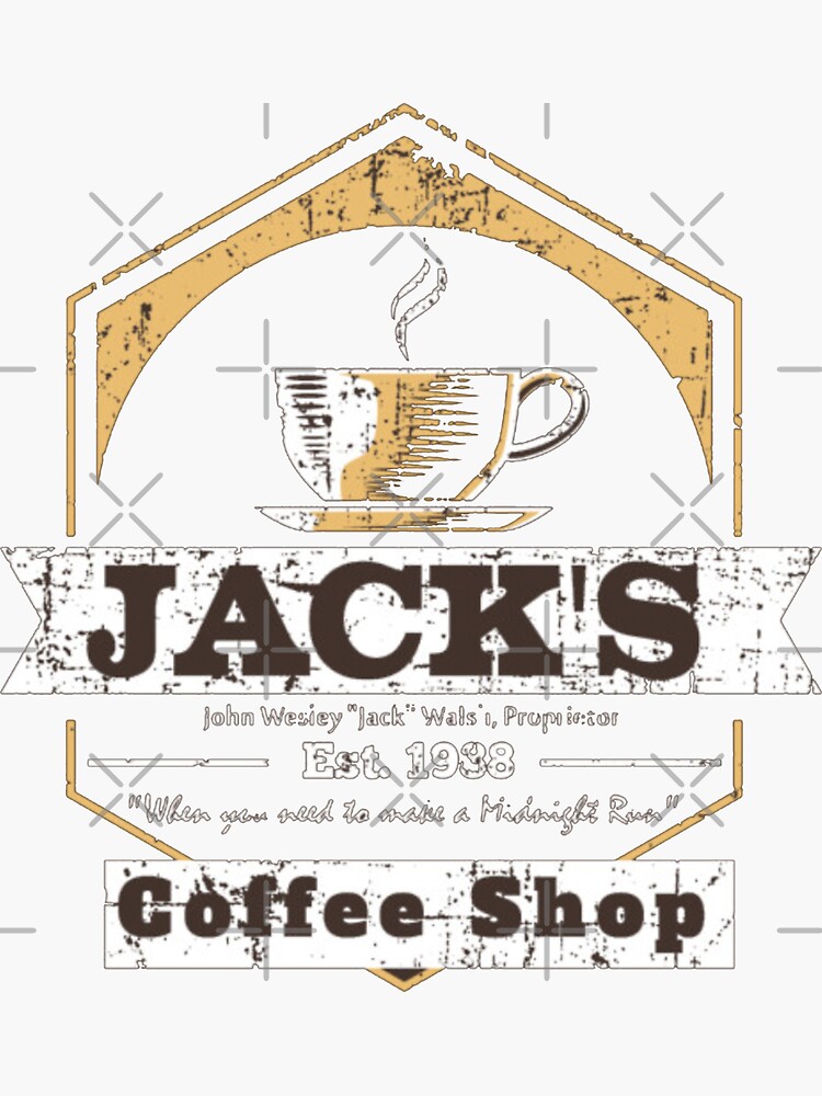 "Jack's Coffee Shop from Midnight Run " Sticker by kdpearce1 Redbubble