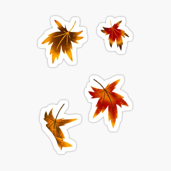 Fire Leaves Sticker