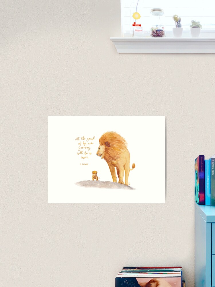 Narnia Aslan Printable Art C.S Lewis Lion Digital Print Art 