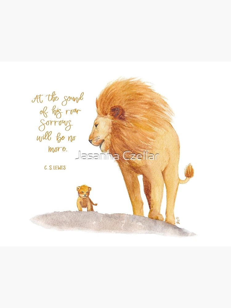 Aslan from The Chronicles of Narnia Greeting Card by E Felix