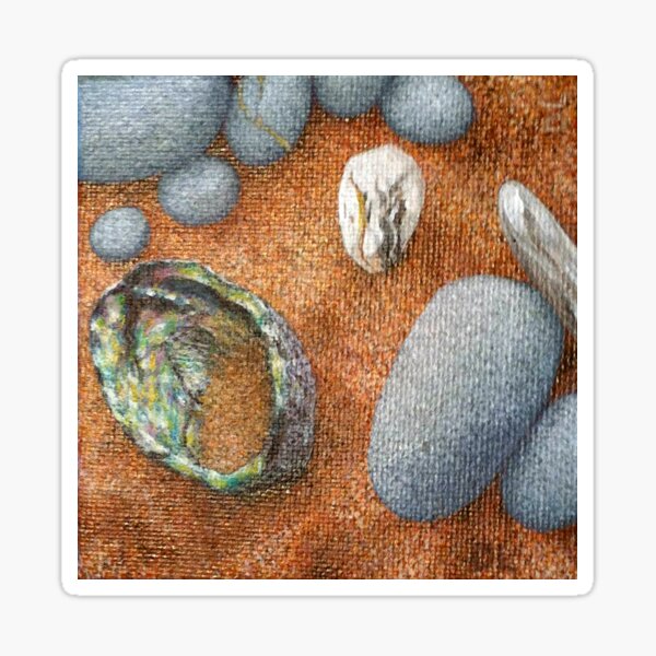 Bushy Beach miniature painting Sticker