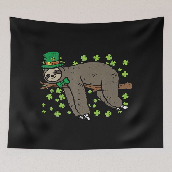 Item preview, Leprechaunn Sl0th Shamr0ck Clover St Patricks Day Animal Gift designed and sold by Netelectra57.