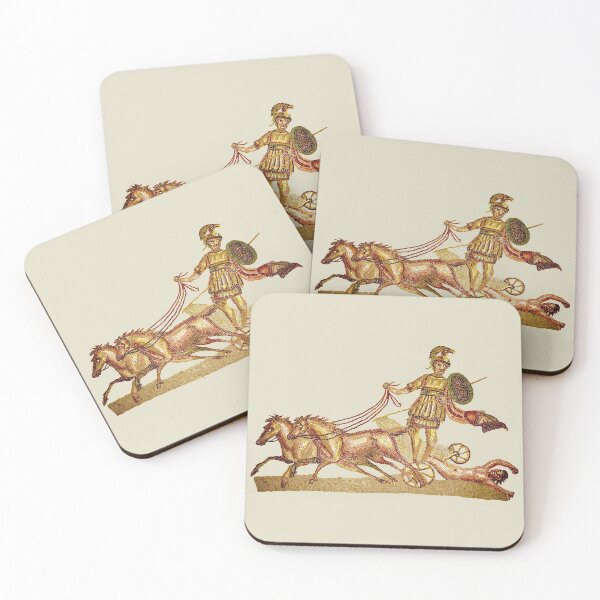 Item preview, Achilles drags Hector’s body mosaic (on cream) designed and sold by DotorEaon.
