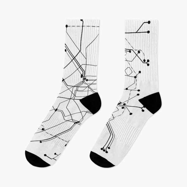 Item preview, Paris Metro Map - White background, black print. designed and sold by Aciu.