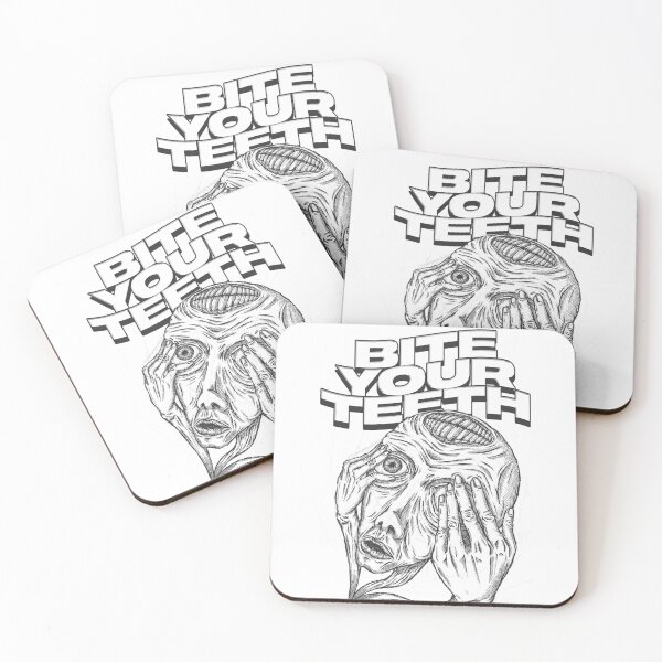 Item preview, Bite Your Teeth TEXT Design BW designed and sold by packtcrushd.