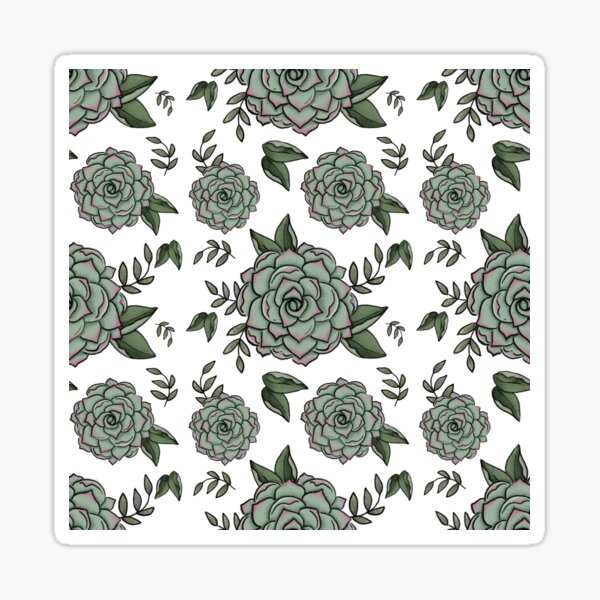 Succulents pattern Sticker