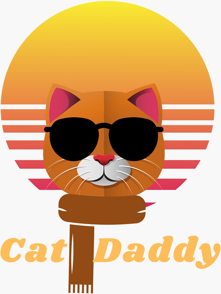 "Cat daddy design" Sticker by CatLover1989 Redbubble