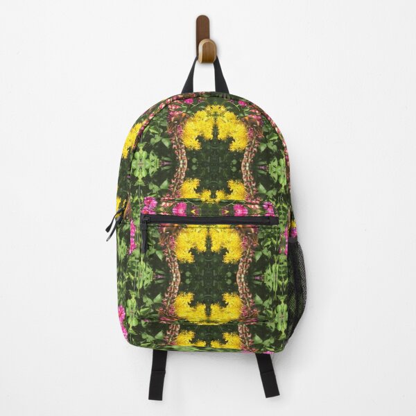 Item preview, Divine Botanical: Bumblebees Buzzing through Gilded Yellow and Fuchsia Flora designed and sold by RoseAromas.