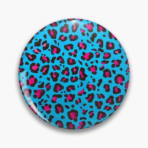 Artikelvorschau, Blauer, leuchtend rosa und schwarzer Leopardenmuster entworfen und verkauft von Bumblefuzzies.
