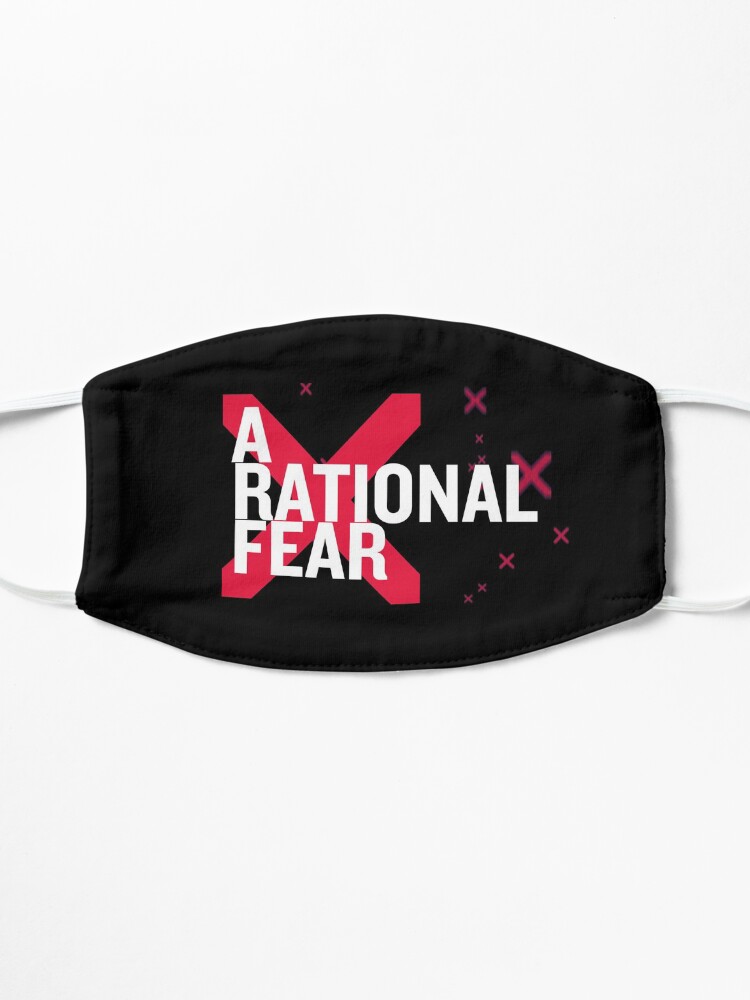 Alternate view of A Rational Fear mask. Don't go viral Mask