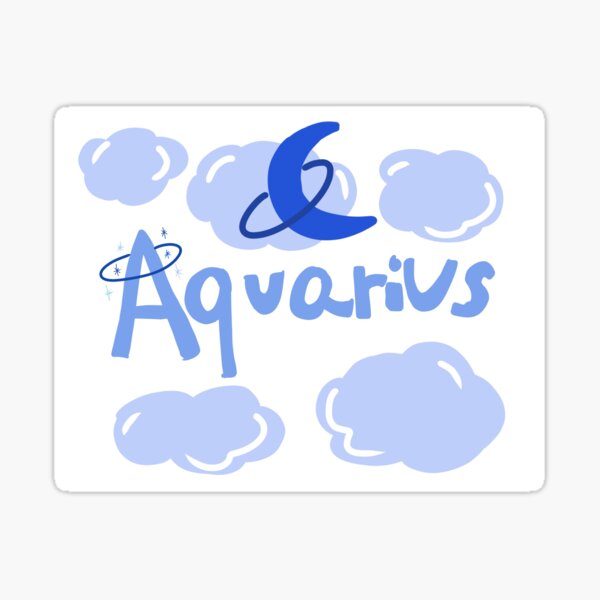 Aquarius moon sign Sticker