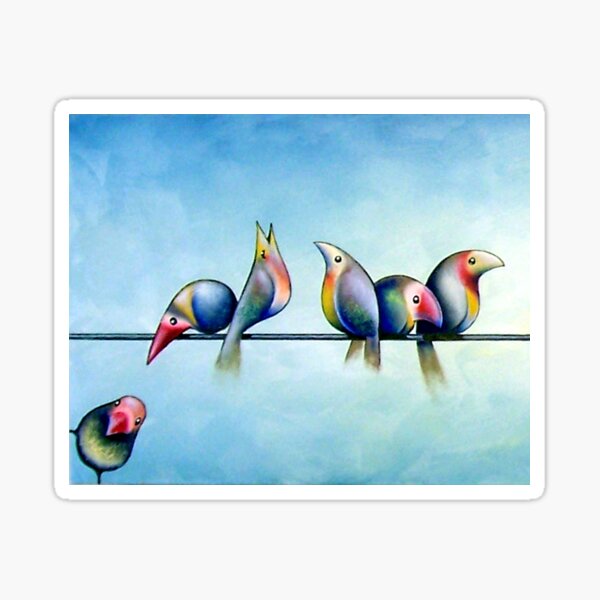 Finches On Parade - Excerpt One Sticker
