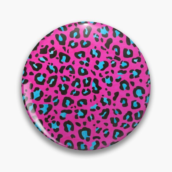 Item preview, Estampado de leopardo rosa brillante, azul y negro designed and sold by Bumblefuzzies.