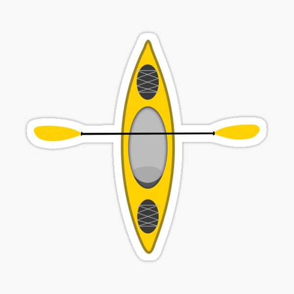 Kayaking (Yellow) Sticker