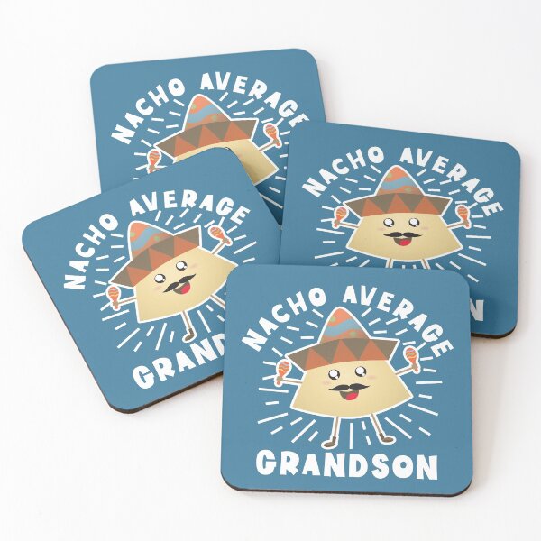 Item preview, Nacho Average Grandson - Cute and Funny Nacho with Moustache Wearing Mexican Hat While Playing Maracas Illustrations Design designed and sold by NightGleam.
