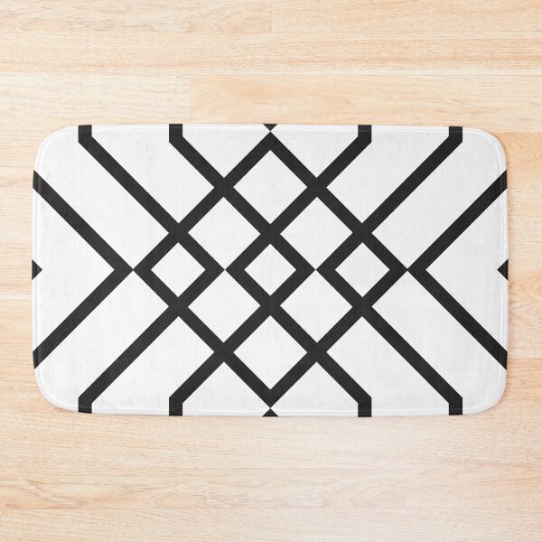 Item preview, Geometric white and black line pattern designed and sold by BLMcreations.