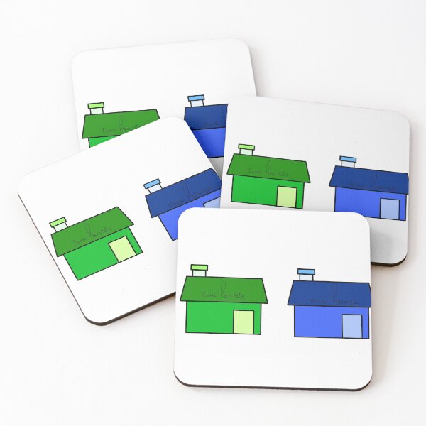 Item preview, “Two Hearts, One Home” - Two Ghosts lyrics in Green and Blue Homes  designed and sold by gabi’s stickers :).